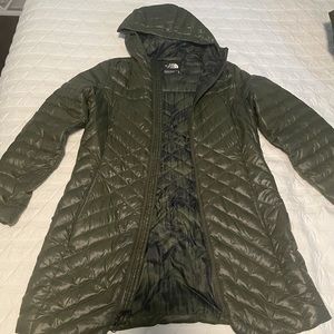 Olive green mid weight winter coat